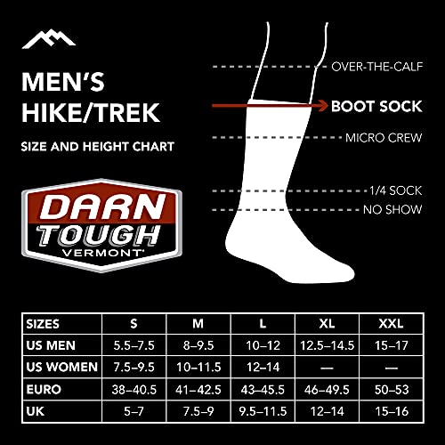 Darn Tough Vermont Steely Boot Cush w/Full Cush Toe Box Graphite XL (US 12.5-14.5)