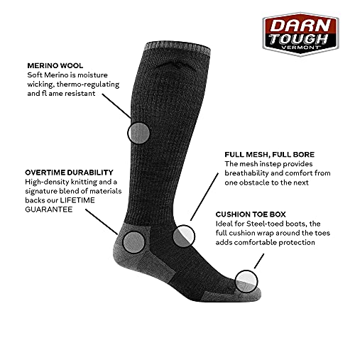 Darn Tough Westerner OTC Light Cushion Sock - Men's Charcoal Large