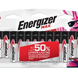 Energizer AA Batteries, Max Double A Battery Alkaline, 20 Count