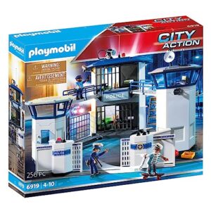 playmobil police command center with prison