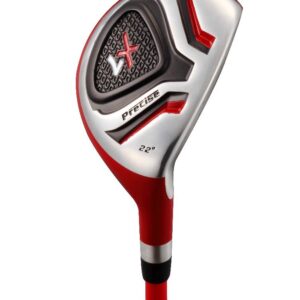 Distinctive Left Handed Junior Golf Club Set for Age 6 to 8 (Height 3'8" to 4'4") Set Includes: Driver (15"), Hybrid Wood (22*), 2 Irons, Putter, Bonus Stand Bag & 2 Headcovers