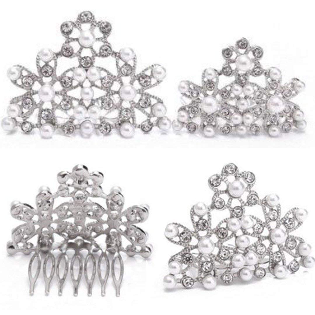 Utopiat Adult Pearl Tiara Hair Piece for Girls | Inspired by Breakfast at Tiffany's