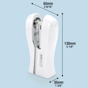 Rapesco 1319 Stand Up/Space-Saving Stapler, 20 Sheet Capacity, White