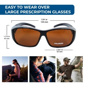 BLUE CUT Fit Over Polarized Sunglasses Solar Shield Sunglasses To Wear Over Glasses