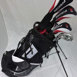 Mens Left Handed Golf Complete Set Driver, Wood, Hybrid, Irons, Wedge, Putter Clubs Deluxe Stand Bag Lefty LH