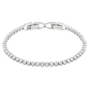 SWAROVSKI Women's Emily Collection Bracelet, Brilliant Clear Crystals with Rhodium Plating