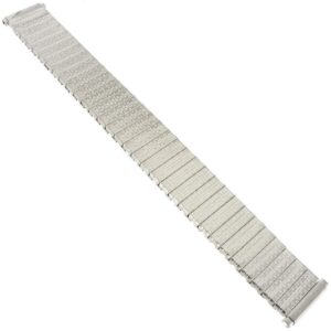 speidel 16-21mm medium length silver flex stretch expansion watch band strap 5.8 inches long