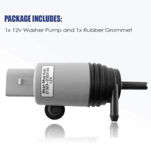 21323-232316A Windshield Washer Pump - Washer Motor Compatible with BMW - Replace OEM #: 67126934159, 67127302589