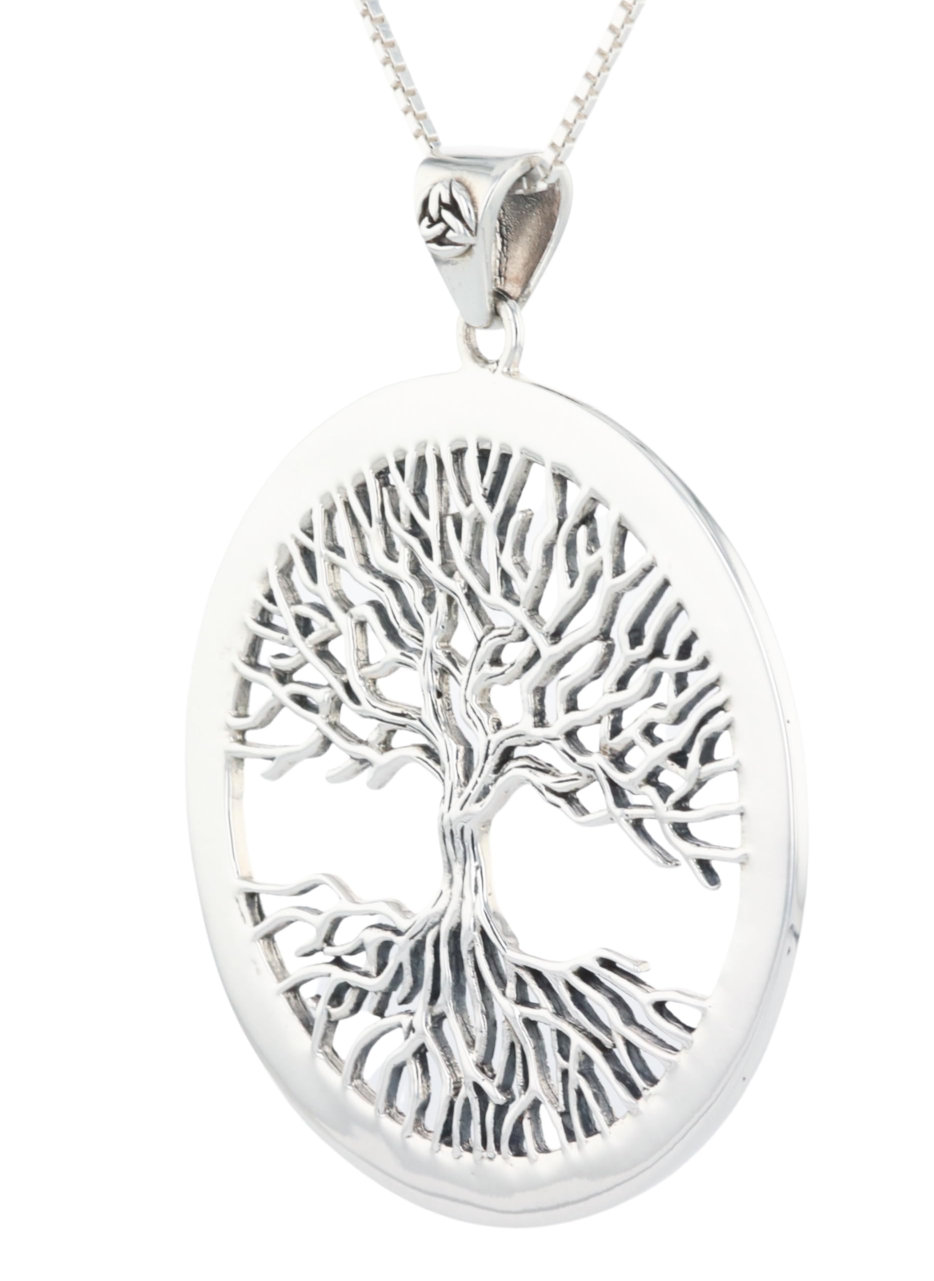 Jewelry Trends Large Celtic Tree of Life Protection Pendant Necklace 18"