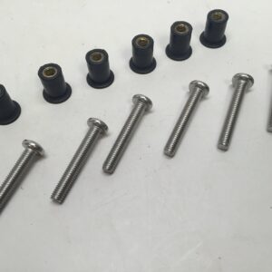 6 PCS 3/16" INNER DIA. WELL NUTS with SCREWS for KAYAK CANOE SMALL BOATS MARINE