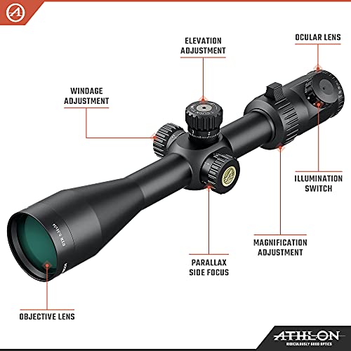 Athlon Optics , Argos BTR , Riflescope , 8-34 x 56 First Focal Plane (FFP) 30 mm Tube, Illuminated APMR MIL Reticle , Black