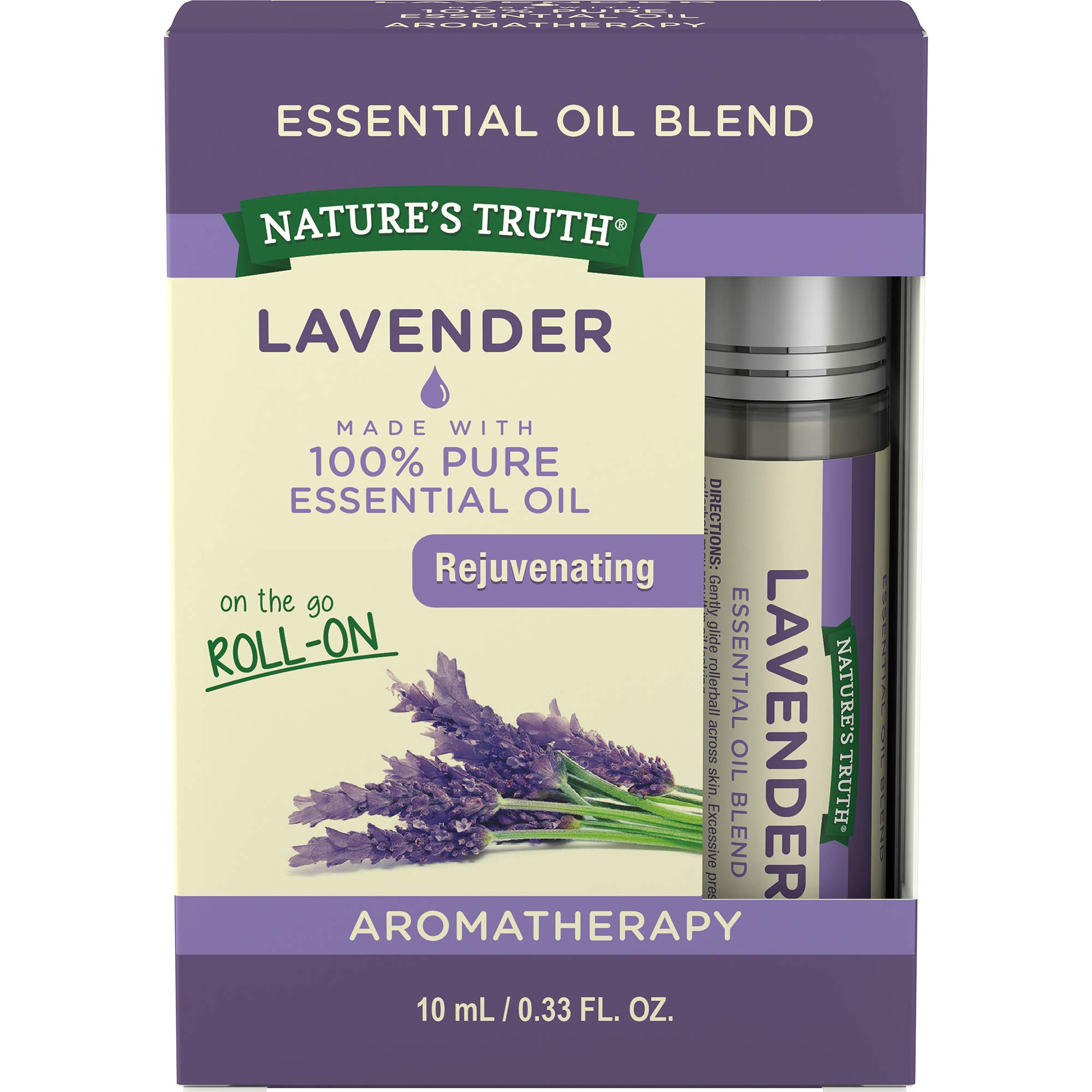 Nature's Truth Essential Oil Roll-On Blend, Lavender, 0.33 Fluid Ounce