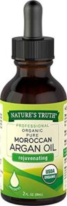 nature's truth organic rejuvinating moroccan argan oil serum, 2 fluid ounce