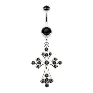 shimmering cross wildklass belly button ring