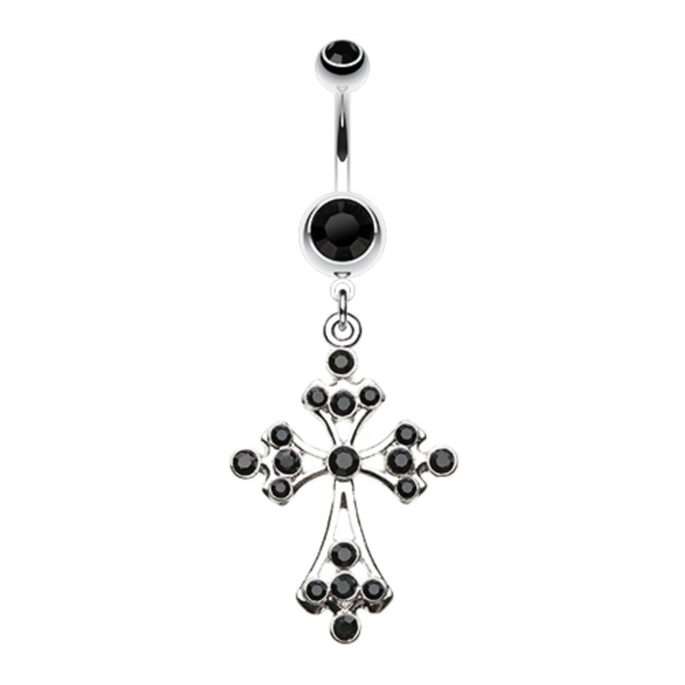 Shimmering Cross WildKlass Belly Button Ring