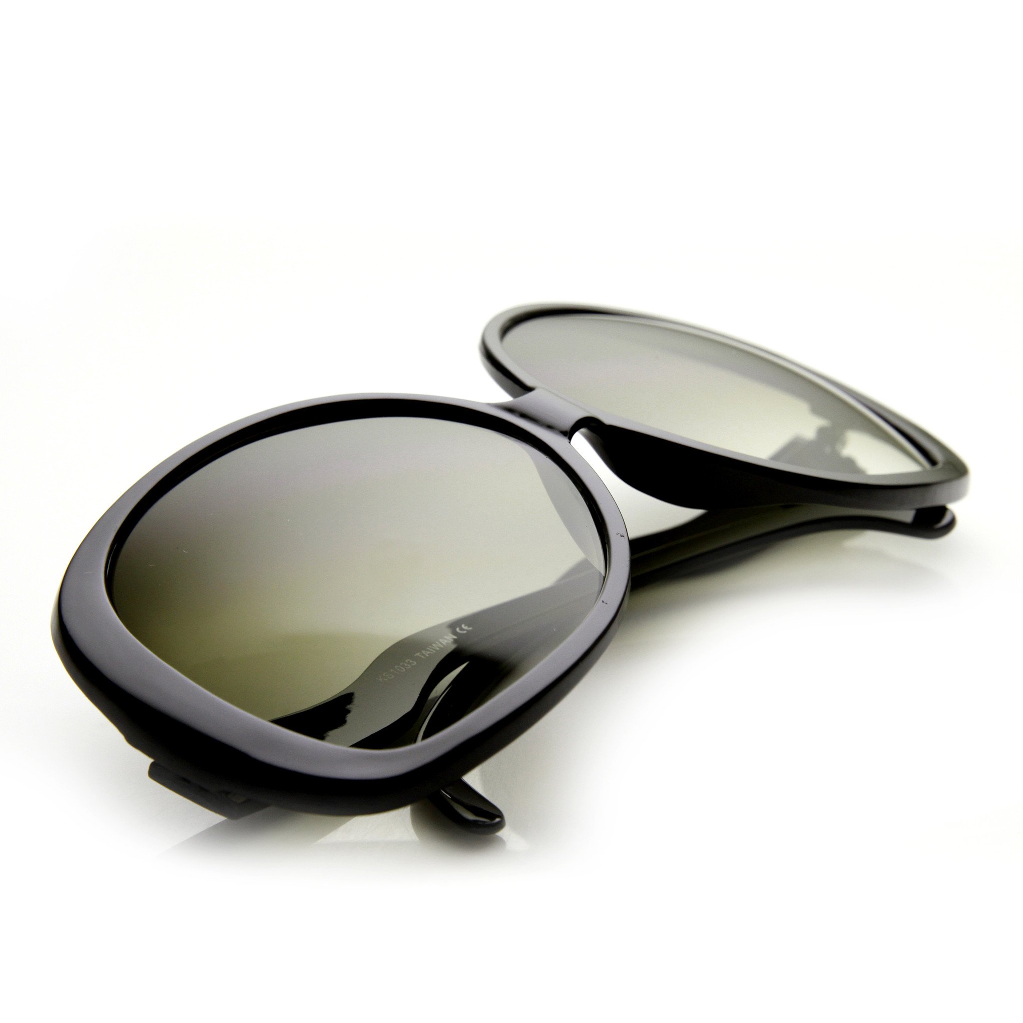 AStyles - Big Huge Oversized Vintage Style Sunglasses Retro Women Celebrity Fashion (Black), X-Large