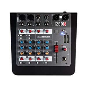 Allen & Heath ZED-6 – Ultra Compact 6-Input Audio Mixer (AH-ZED-6)