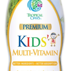 Premium Liquid Multivitamin For Kids | Sugar Free Kids Vitamins | 100% DV of 14 Vitamins for Kids | Multivitamin for Children Ages 4+ | Great Tasting, Non-GMO, Max 98% Absorption Rate- 16 oz, 32 Serv