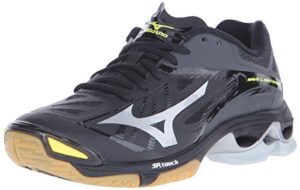 mizuno women's wave lighting z2 volleyball shoe, black/silver, 7 d us