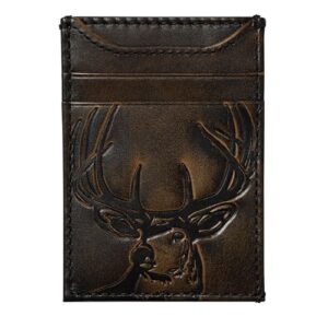 house of jack co. deer money clip wallet | slim card holder | super strong magnet men's wallet | front pocket wallet (deer)