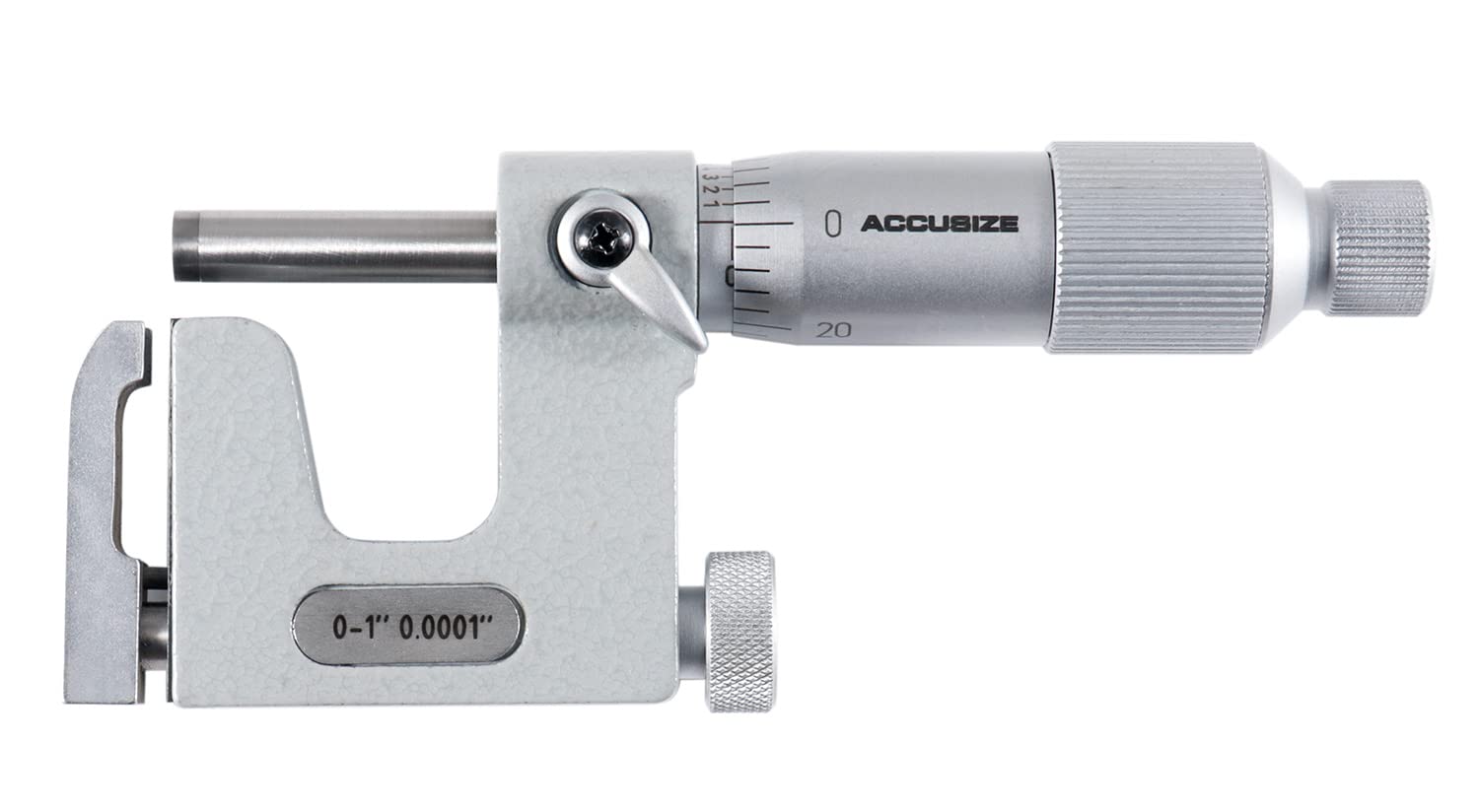 Accusize Industrial Tools 0-1'' x 0.0001'' Multi Anvil Micrometer in Fitted Box, P101-S100