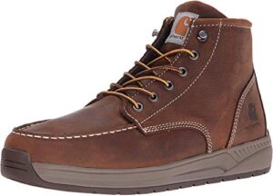 carhartt men's cmx4023 lightweight casual wedge, 4" soft moc toe brown, 10 m us