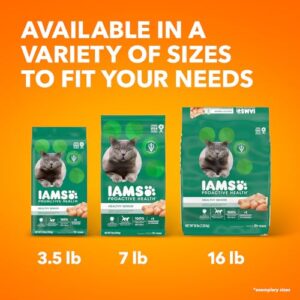 IAMS PROACTIVE HEALTH Healthy Senior Dry Cat Food with Chicken Cat Kibble, 7 lb. Bag