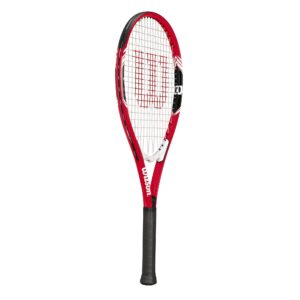 Wilson Federer Adult Recreational Tennis Racket - Grip Size 3 - 4 3/8", Red/White/Black