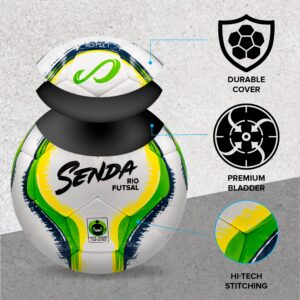 SENDA Rio Match Futsal Ball, Fair Trade Certified, Green/Yellow, Size 4 (Ages 13 & Up)