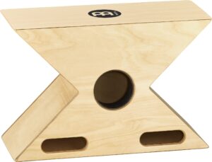 meinl hybrid slaptop cajon box drum with snare and bongo, forward sound ports - made in europe - baltic birch wood, 2-year warranty (htopcaj3nt)