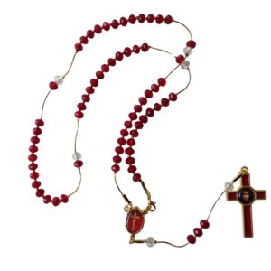 Fancy Precious Blood of Christ Rosary Rosario De La Preciosa Sangre De Cristo