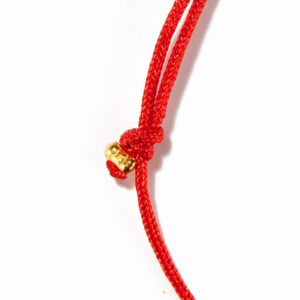 Naz Collection Gold Plated Shiny 6mm Heart Charm Red String Love Bracelet