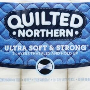 Quilted Northern Ultra Soft & Strong Toilet Paper, Double Rolls, 2-ply, 12 Count (Pack of 1)