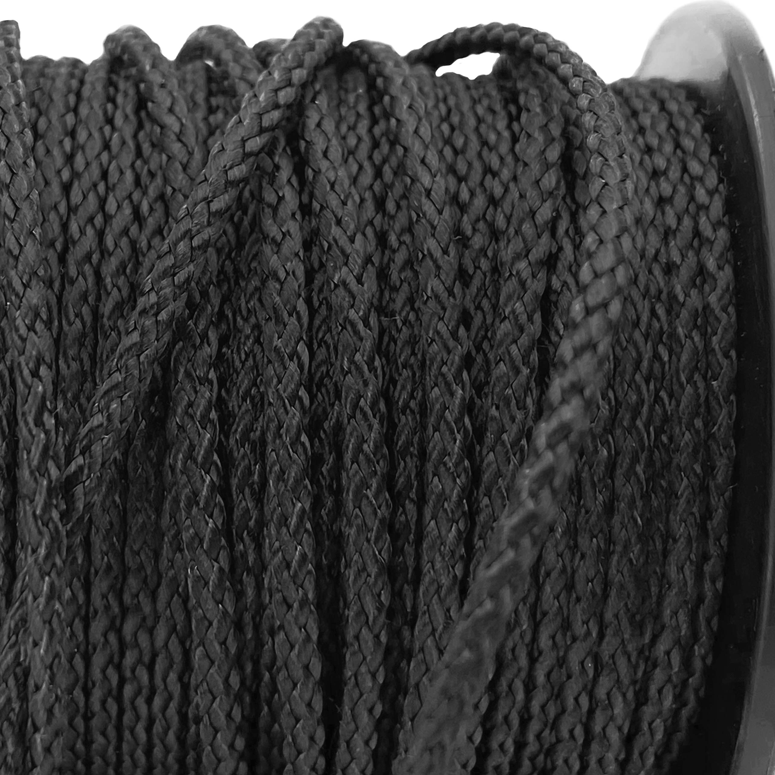 emma kites 100% Black Kevlar Braided Cord 100Ft 300Lb High Strength, Abrasion Flame Resistant, Tough Survival Tactical Cord Model Rocket Paracord Snare Line Fishing Assist Cord