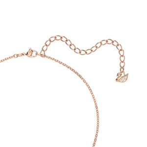 SWAROVSKI Creativity Collection Women's Necklace, Intertwined circle Pendant with White Crystals and Rose-Gold Tone Plated Chain