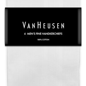 Van Heusen 6 Pack Cotton Handkerchiefs Solid White