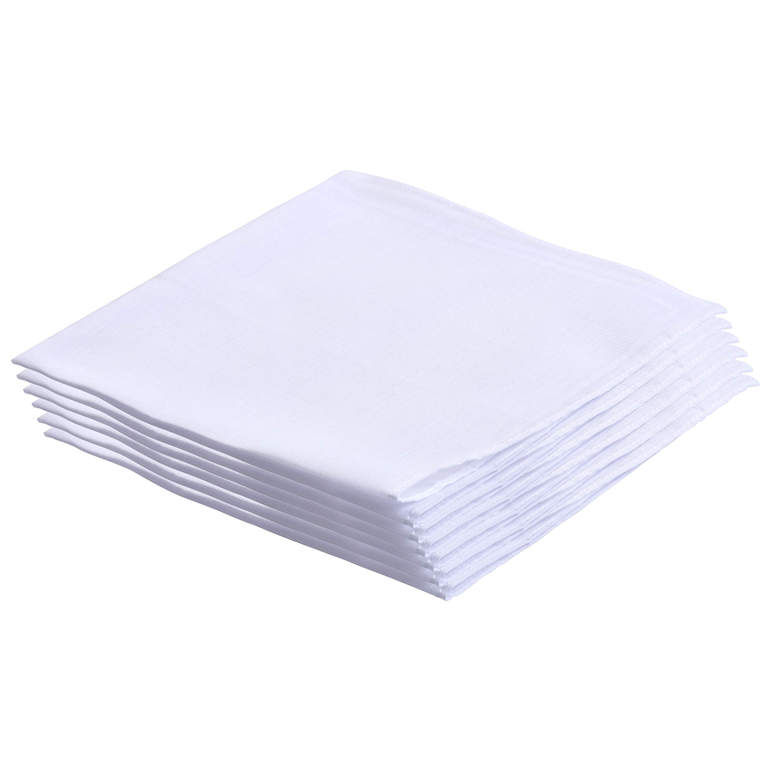 Van Heusen 6 Pack Cotton Handkerchiefs Solid White