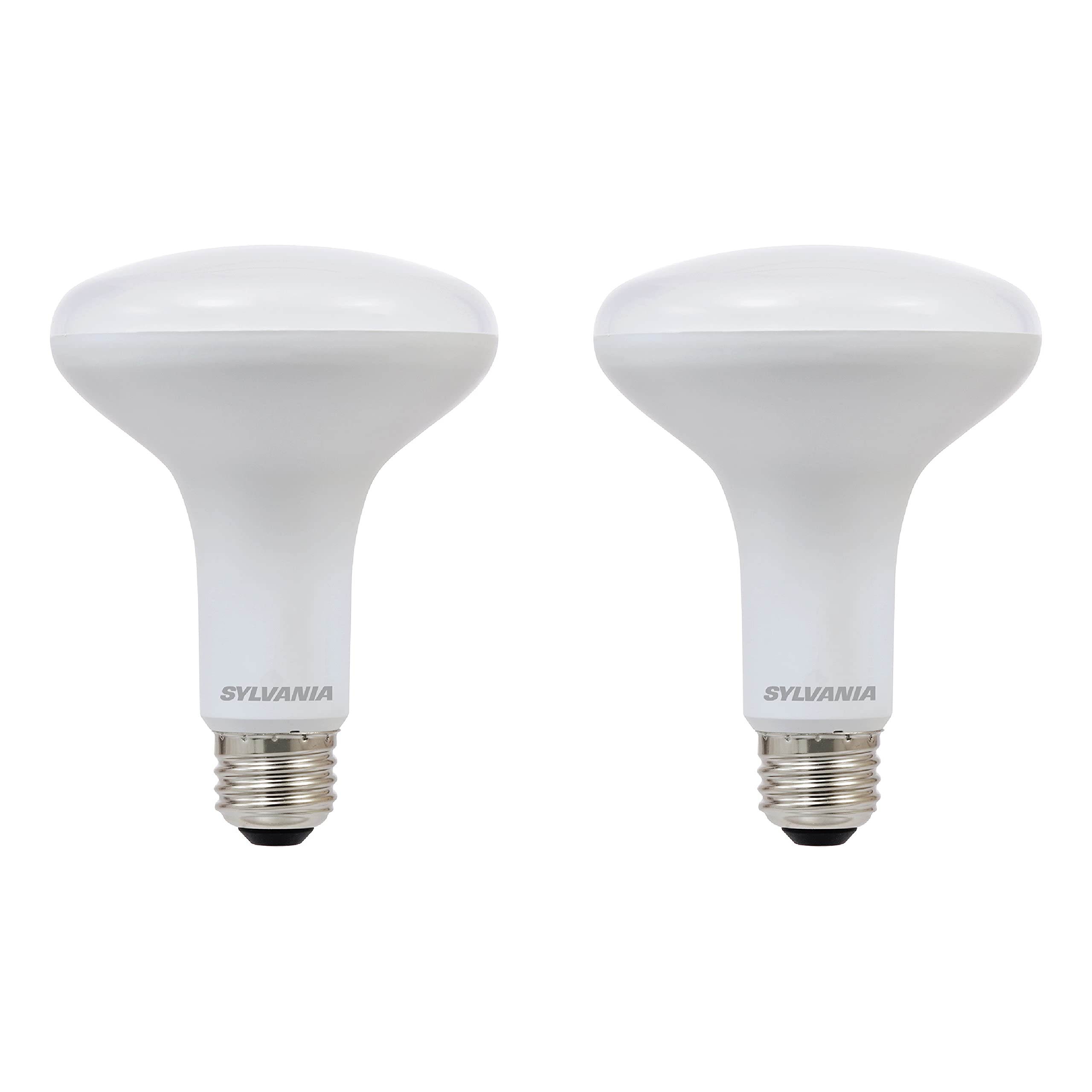 SYLVANIA LED Flood BR30 Light Bulb, 65W=8W, 10 Year, Medium Base, 650 Lumens, Dimmable, 5000K, Daylight - 2 Pack (73956)