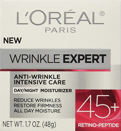 L'Oreal Paris Wrinkle Expert 45+ Anti-Aging Face Moisturizer with Retino-Peptide, Non-Greasy, Suitable for Sensitive Skin, 1.7 fl. Oz