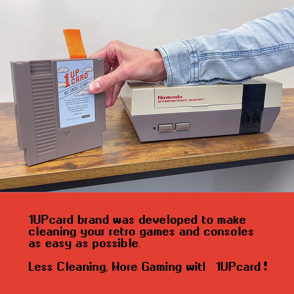 1UPcard Video Game Console Cleaner Compatible with NES (Nintendo Entertainment System)