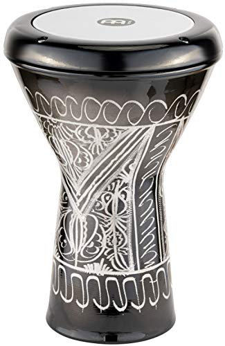 Meinl Percussion Aluminum Doumbek Egyptian Goblet Drum, Hand Engraved — Made in Turkey — Synthetic Head, 2-Year Warranty (HE-2018)