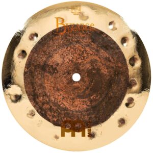 meinl cymbals byzance 10" dual splash — made in turkey — hand hammered b20 bronze, 2-year warranty, b10dus, inch