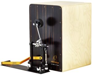 ortega guitars ostbcj-bu stomp box cajon bundle