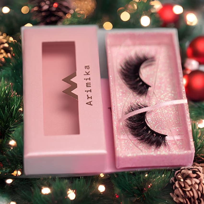 Arimika Fluffy Long Thick Dramatic Look 3D Mink False Eyelashes, Handmade Reusable Lashes for Makeup D008