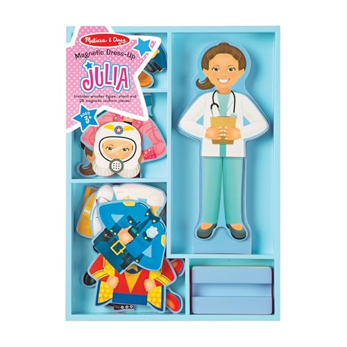 Melissa & Doug Julia Magnetic Dress-Up Wooden Doll Pretend Play Set (25+ pcs)