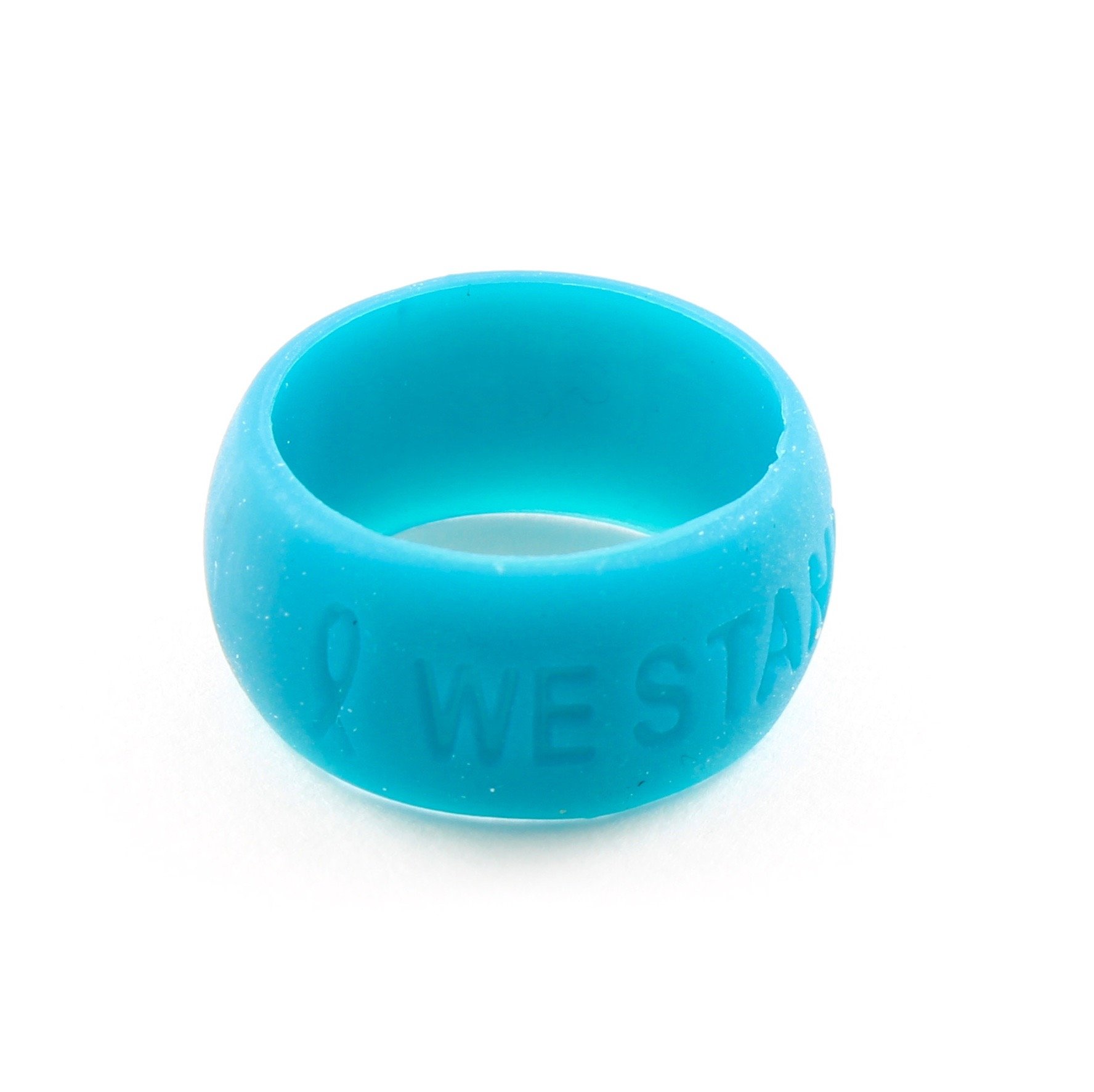 Teal Ribbon Awareness Silicone Comfort Ring Small Buy 1 Give 1 -- 2 Rings only $9.99