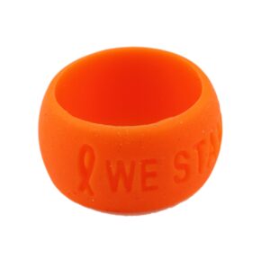 orange ribbon awareness silicone comfort ring small buy 1 give 1 -- 2 rings only $9.99