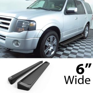 APS Black Running Boards Style Compatible with Ford Expedition 1997-2017 (Exclude EL Model) (Not Fit Funkmaster Flex Edition) (Nerf Bars Side Steps Side Bars)