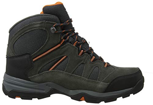 HI-TEC Men's Wide Fit Bandera II Water Proof Mens Boots in Charcoal/Graphite/Burnt Orange in Size UK 8 (EU 42/US 9)