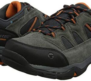 Hi-Tec Men's BANDERRA II Low WP Wide Rise Hiking Boots, Grey Charcoal Graphite Burnt Orange 51, 11